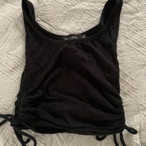 Etiquette boutique ribbed tank top